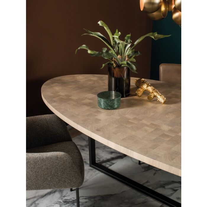 Eettafel Eris Ovaal Kopshout Blad 4 Cm