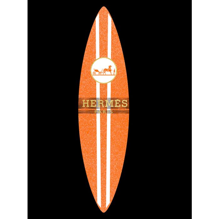 Glasschilderij Hermés Surfboard