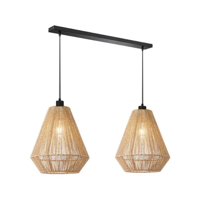 LABEL51 Hanglamp Ibiza - Naturel - Jute - 2-Lichts