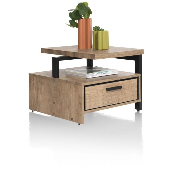 Pavarotti, Bijzettafel 60 X 60 Cm + 1-Lade T&T + 1-Niche