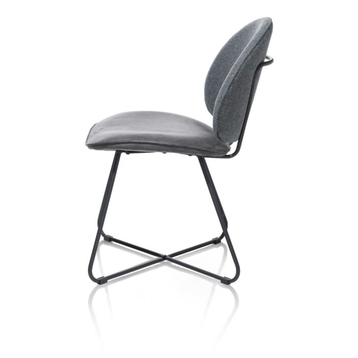 Luna, Eetkamerstoel - Tube Frame (ROB) - Combi Ponti / Calabria - Antraciet
