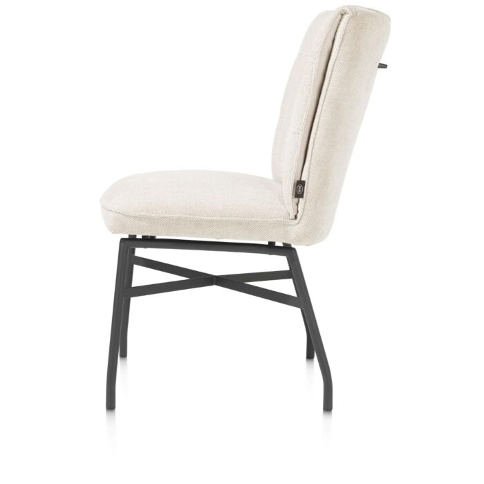 Eden, Eetkamerstoel - Metalen Frame - Pocket - Livigno Crème Met Accent In Calabria Crème