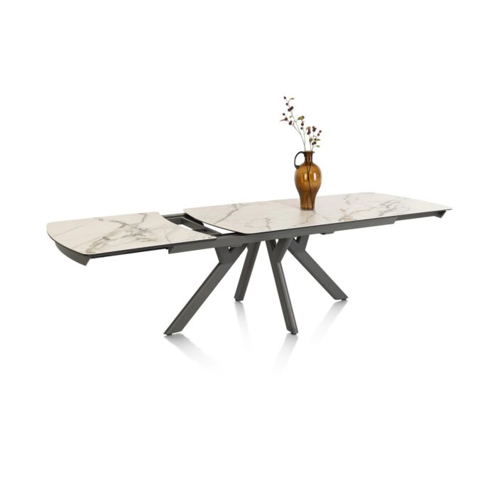 H&H Uitschuiftafel Vegas 170 (+ 60) X 100 Cm Wit