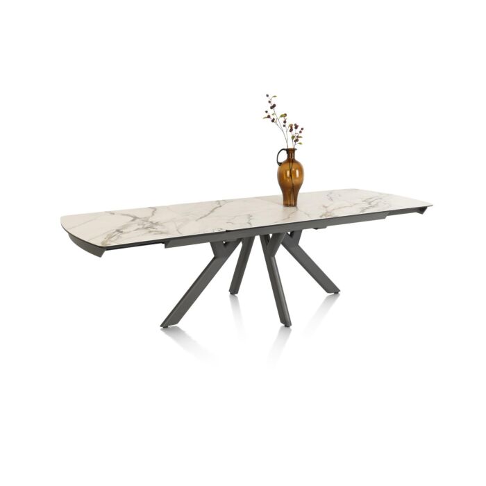 H&H Uitschuiftafel Vegas 170 (+ 60) X 100 Cm Wit