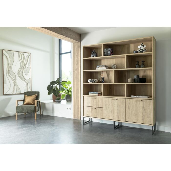 Castello, Buffet 181 Cm - 2-Deuren + 2-Laden + 9-Niches (+ LED)