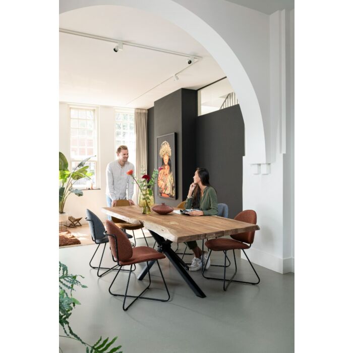 Luna, Eetkamerstoel - Tube Frame (ROB) - Combi Ponti / Calabria - Antraciet