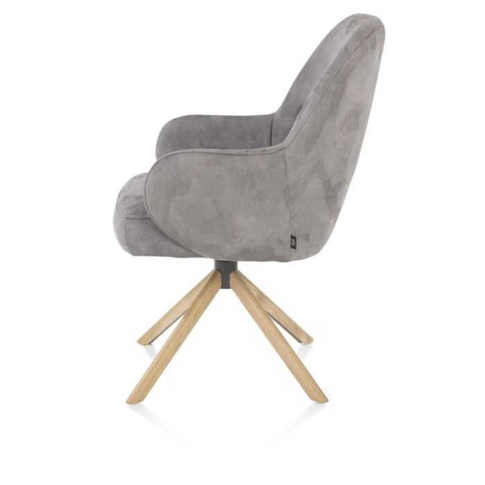 Armstoel Melle Eiken Charcoal