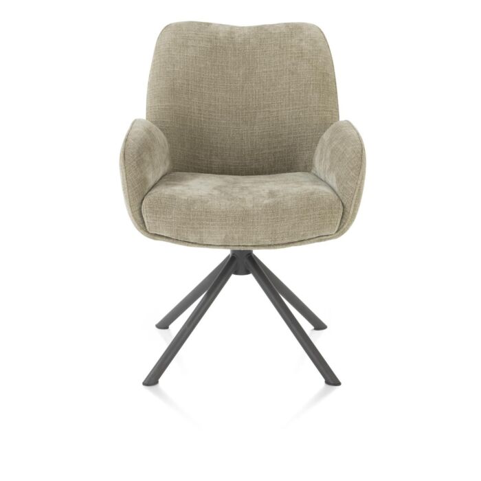 Eetkamerstoel Riley 4-Poots Grafiet Frame Draaibaar 