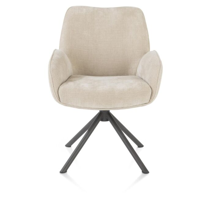 Eetkamerstoel Riley 4-Poots Grafiet Frame - Draaibaar 
