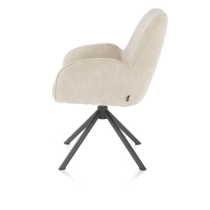 Eetkamerstoel Riley 4-Poots Grafiet Frame - Draaibaar 
