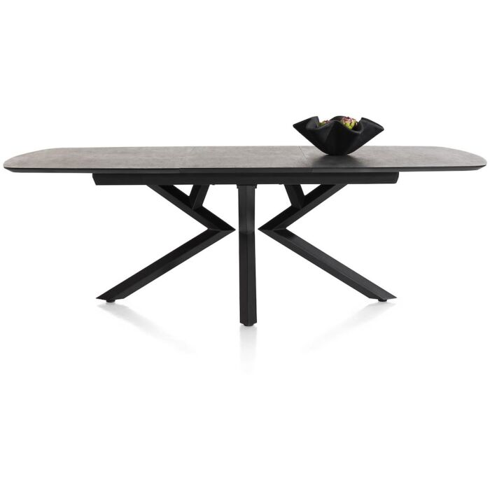 Uitschuiftafel Masura Ovaal 180(+60)x110 Cm Antraciet