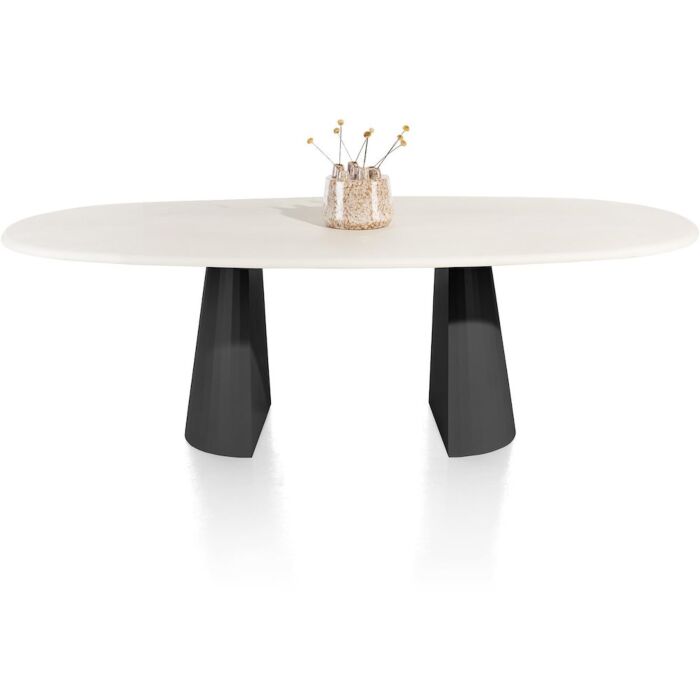 Eetkamertafel Lund Ovaal 240x120 Cm Zwart Nebbia