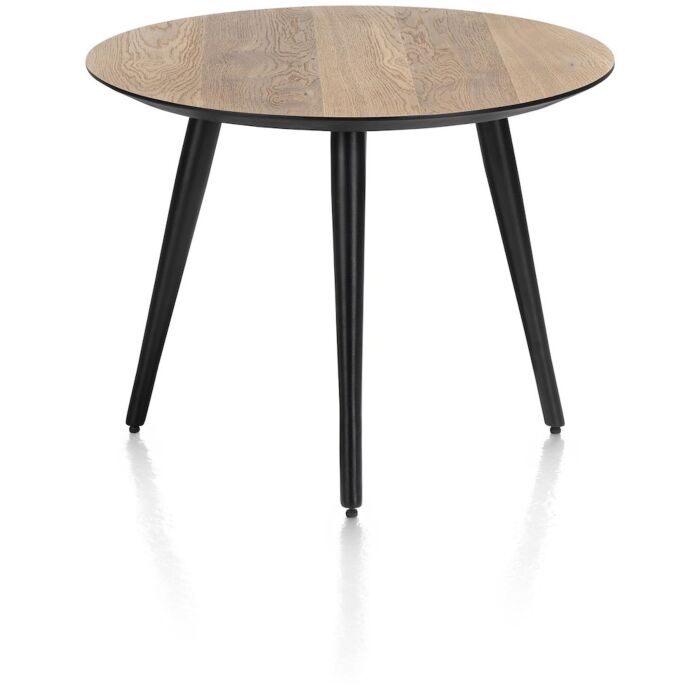 Maze, Salontafel Rond 60 Cm - Hoogte 46 Cm - Railway Brown