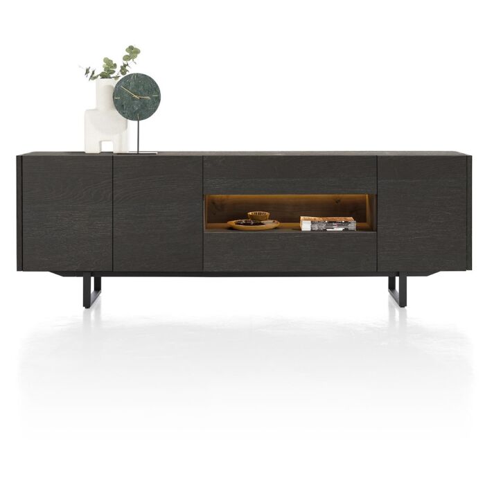 Modali, Dressoir 237 Cm - 3-Deuren + 2-Laden (+ LED) - Onyx