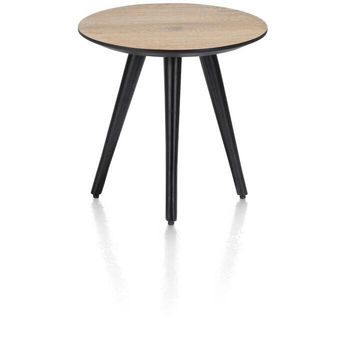 Maze, Salontafel Rond 40 Cm - Hoogte 39 Cm - Railway Brown