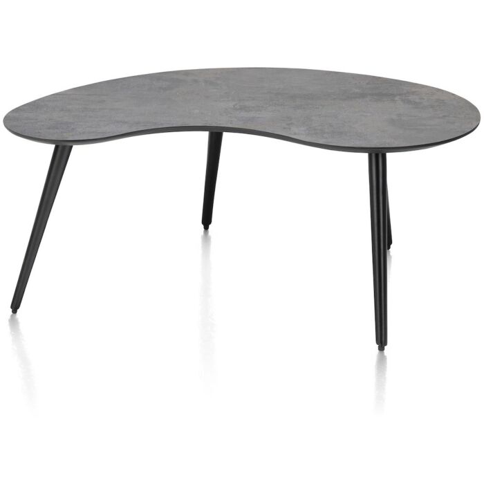 Maze, Salontafel 100 X 59 Cm - Niervormig - Hoogte 46 Cm - Antraciet