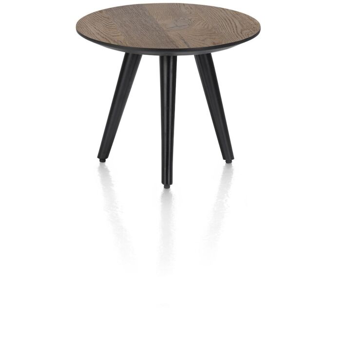 Maze, Salontafel Rond 40 Cm - Hoogte 32 Cm - Burned Oak