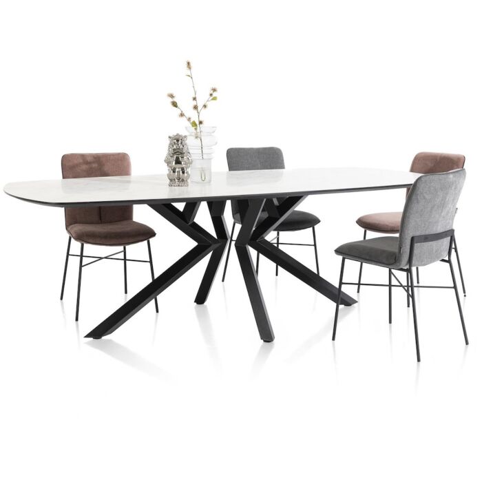 Eetkamertafel Masura Ellips 220x105 Cm Wit