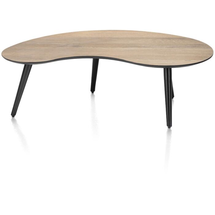 Maze, Salontafel 100 X 59 Cm - Niervormig - Hoogte 32 Cm - Railway Brown