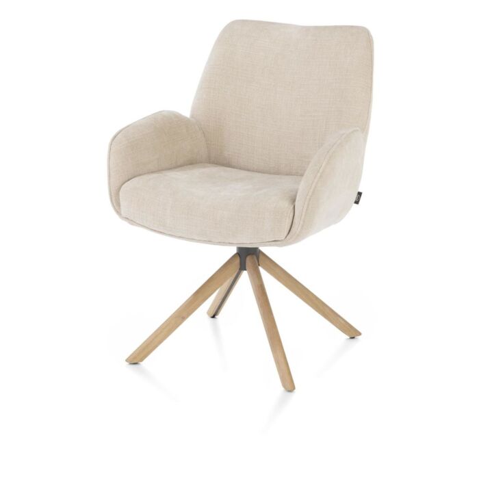 Armstoel Riley Stof Creme
