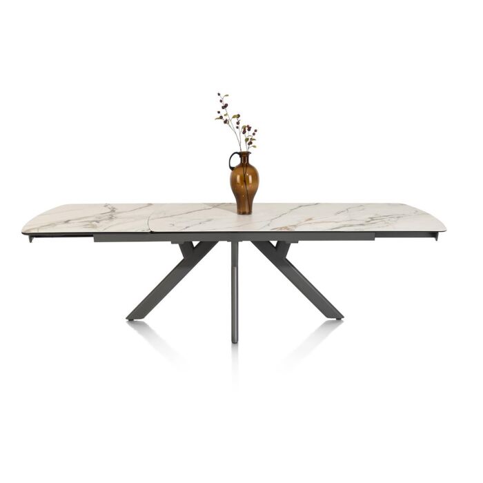 H&H Uitschuiftafel Vegas 170 (+ 60) X 100 Cm Wit