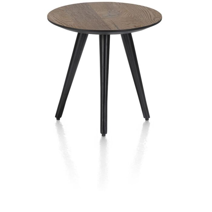 Maze, Salontafel Rond 40 Cm - Hoogte 39 Cm - Burned Oak