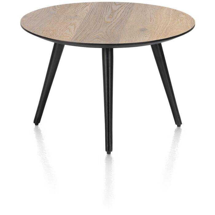 Maze, Salontafel Rond 60 Cm - Hoogte 39 Cm - Railway Brown