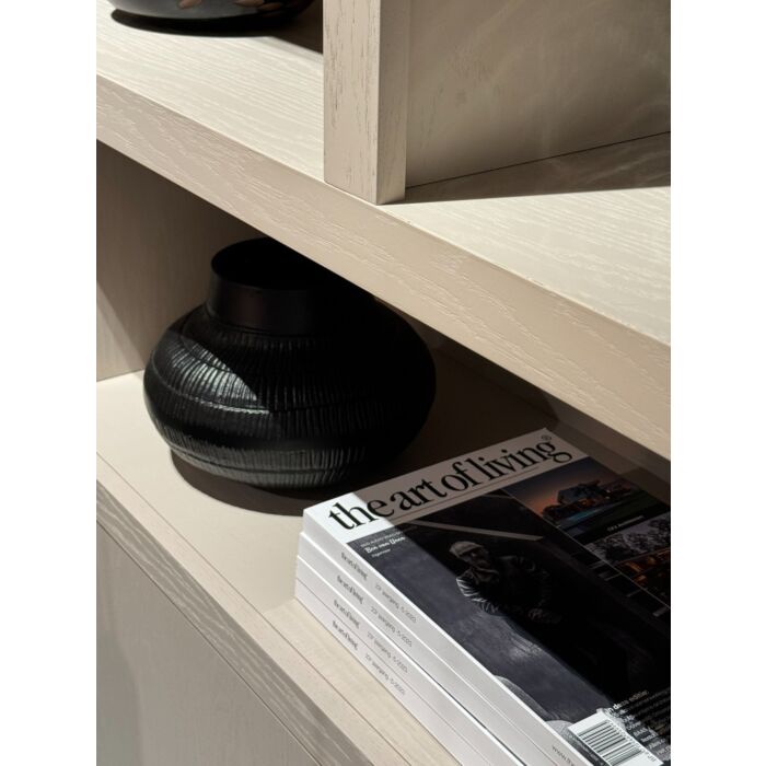 Boekenkast Diamond Taupe Breed 180cm Eiken