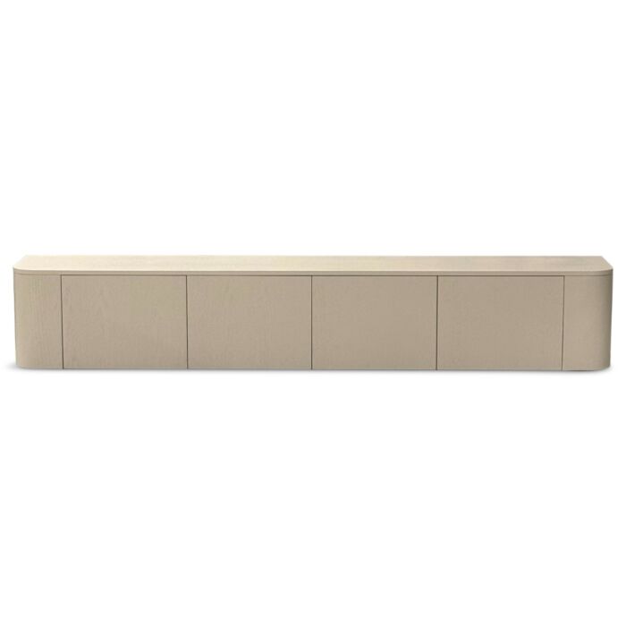 Tv Dressoir Axel Japandi Taupe Ronde Hoek
