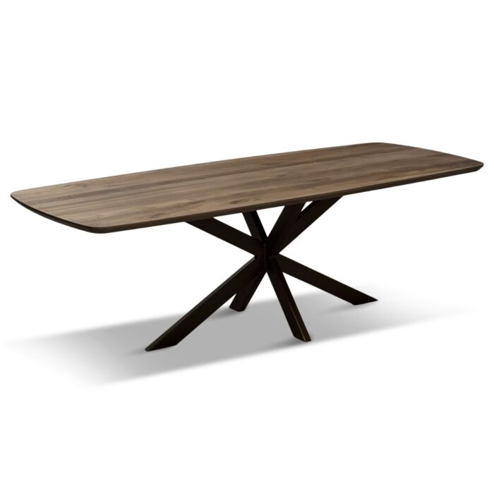 Eettafel Robijn Eikenhout Spin Frame Anodic Brown