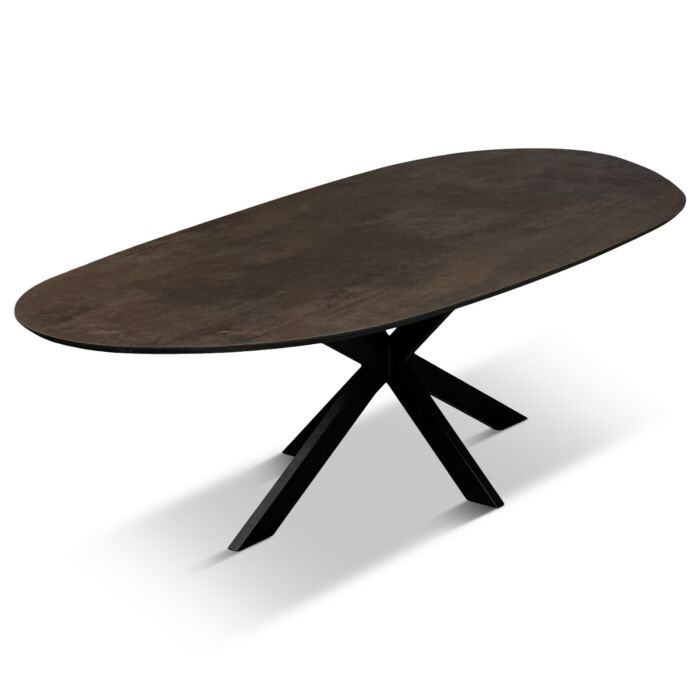 Eettafel Stone HPL Bruin 