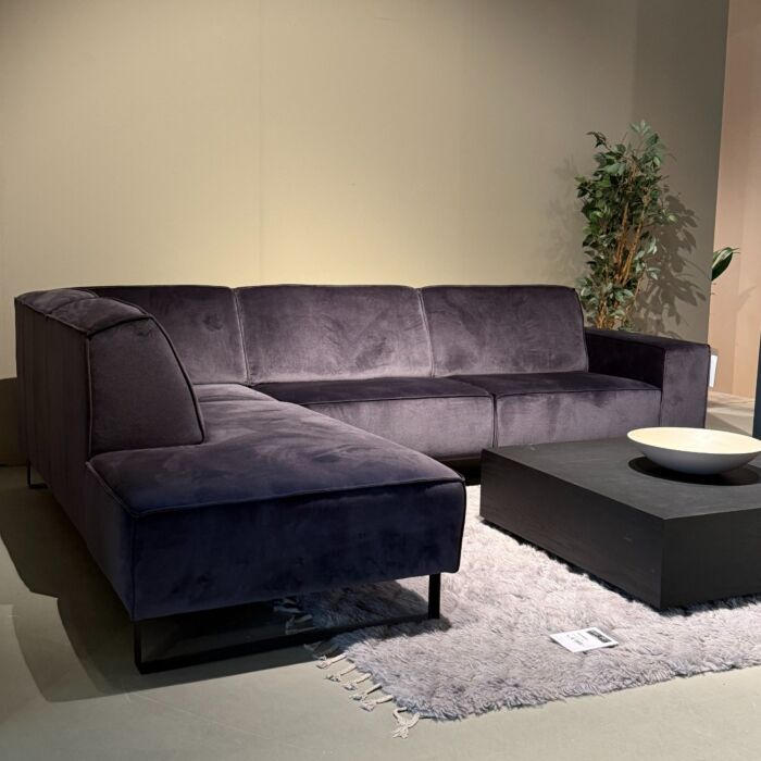 Hoekbank Velours Taupe