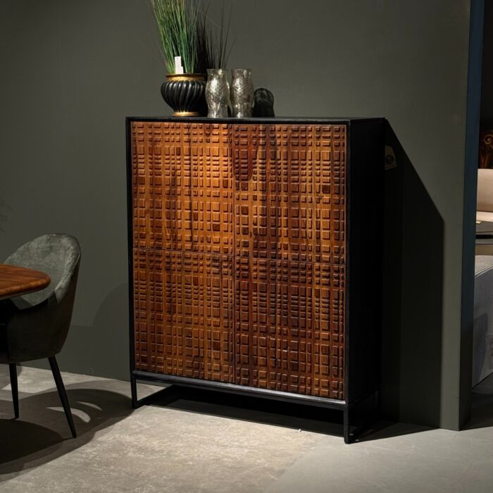 BePureHome Nuts Kast Hout Walnoot/Zwart