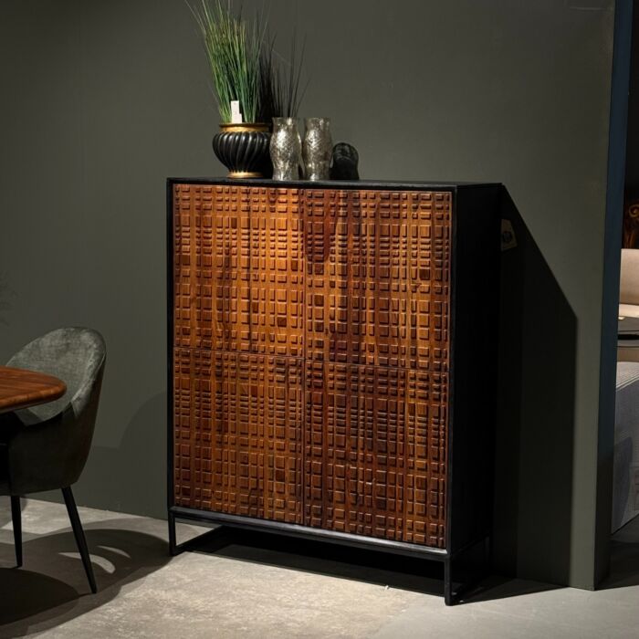 BePureHome Nuts Kast Hout Walnoot/Zwart