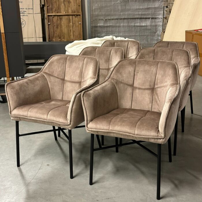 Stoelen Celtic velours taupe
