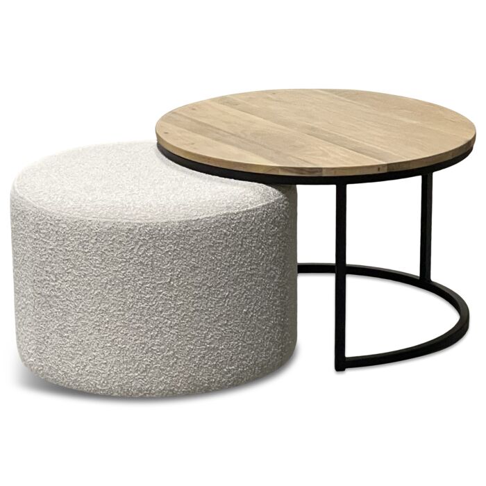 Hocker Mabel ø60 White Sand