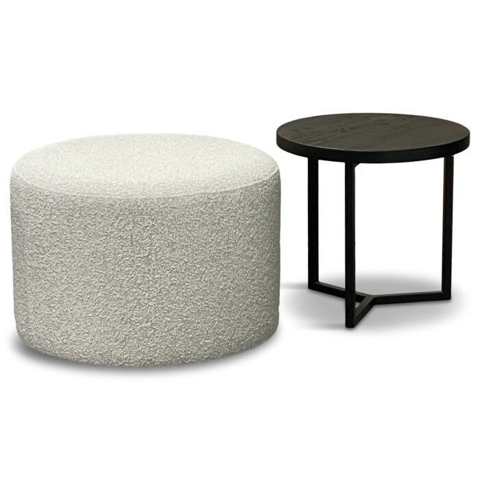 Hocker Mabel ø60 White Sand