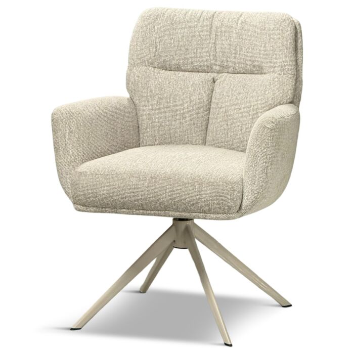 Armstoel Jessie Lodge Linnen Beige Poot