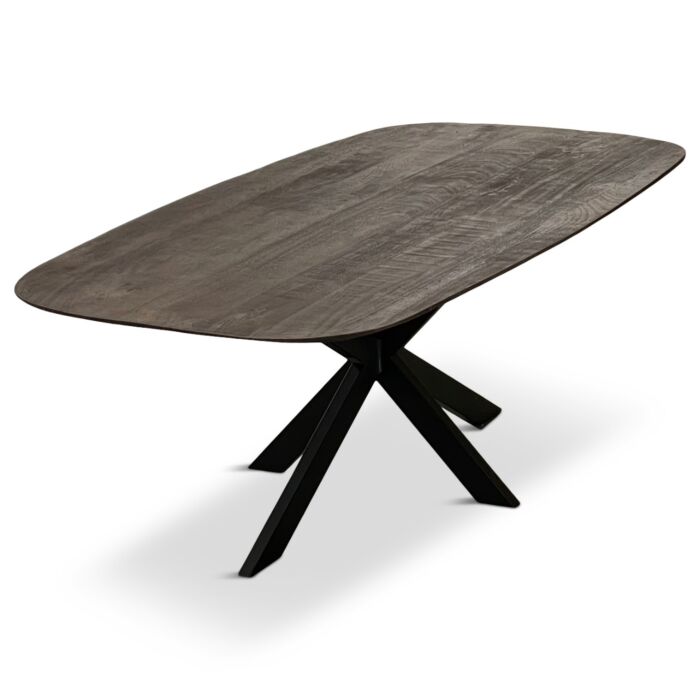 Eettafel Mango Caval Sandblasted Bruin Deens Ovaal