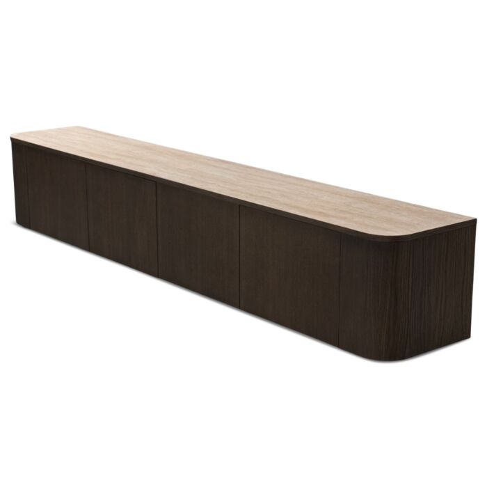 TV- Meubel Axel 240xm New Brown Met Travertin Top