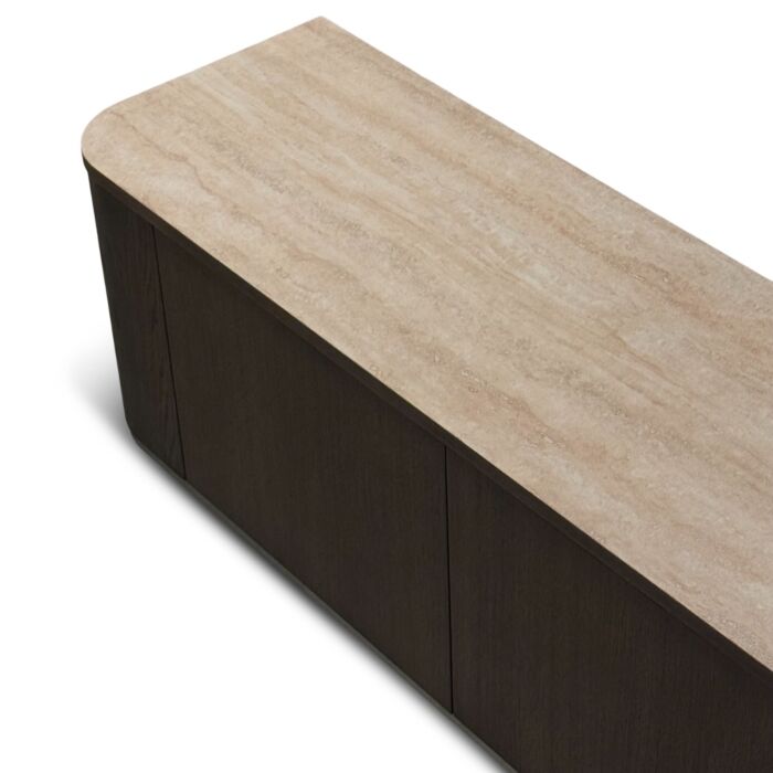 TV- Meubel Axel 240xm New Brown Met Travertin Top