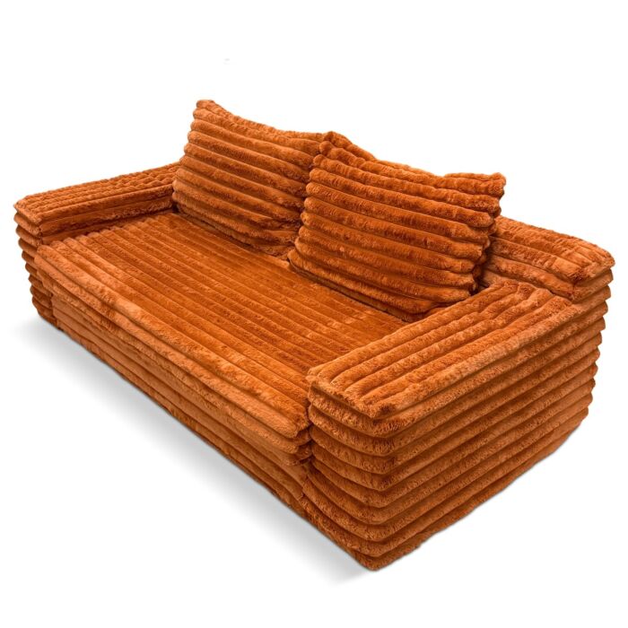 Bank 2-Zits Rib Oranje