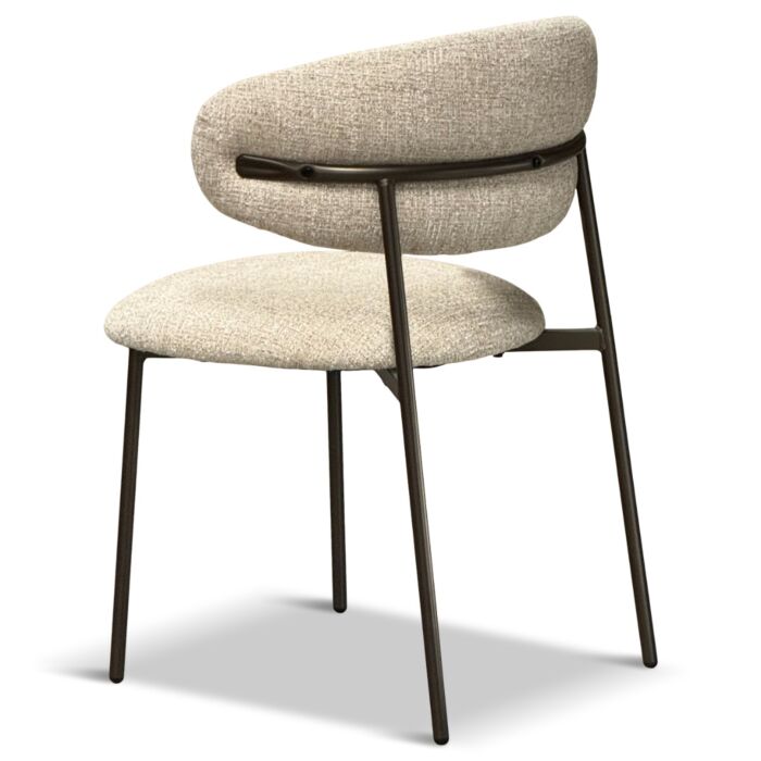Eetkamerstoel Mick Beige & Anodic Brown Frame