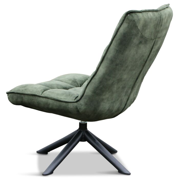 Draaifauteuil Spider Vintage Velours Groen 