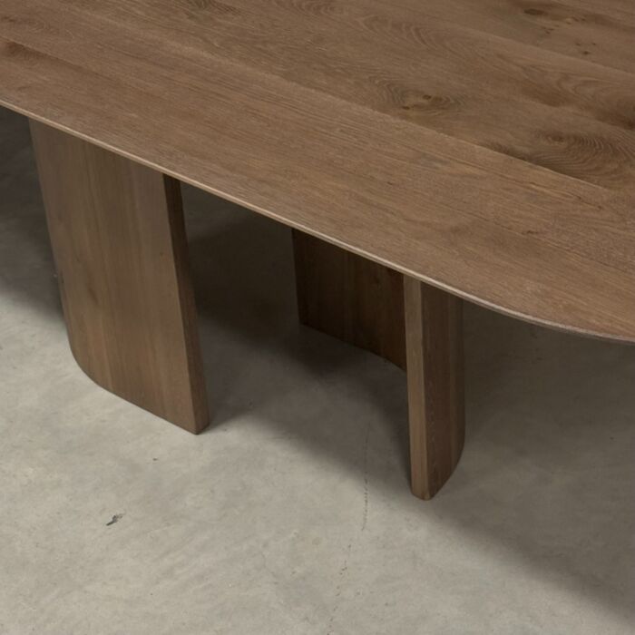 Eiken Eettafel Sandy met Houten S Poot