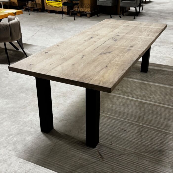 Eetkamertafel Eiken Grijs 240 x 100 cm 