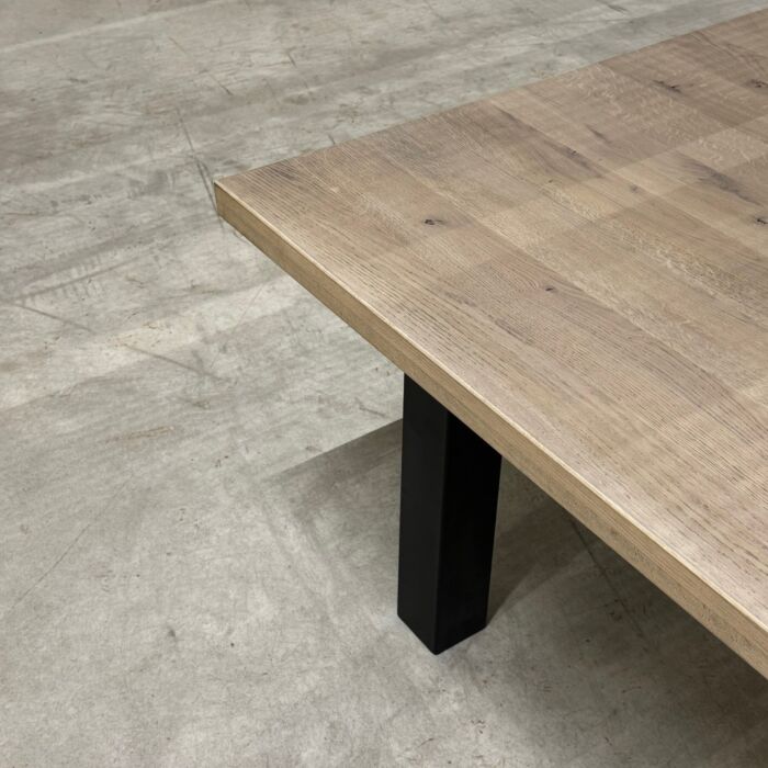 Eetkamertafel Eiken Grijs 240 x 100 cm 