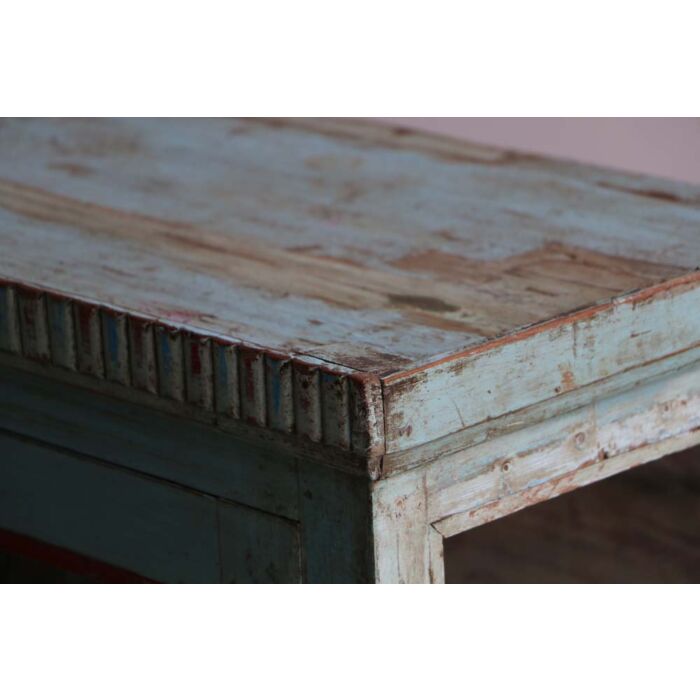 Kastje India Hout Blauw 
