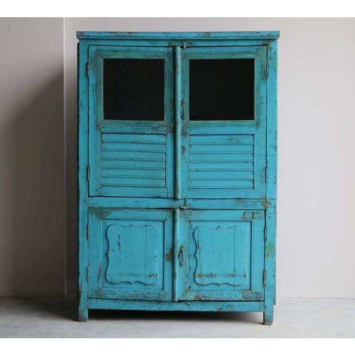 Wandkast India Blauw