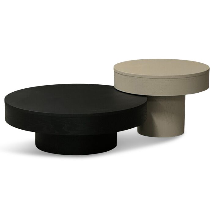 Salontafel Pando Zwart Ø85
